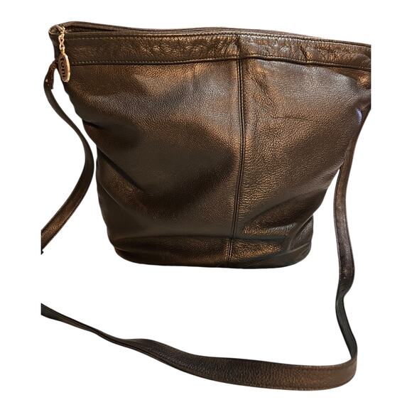 Toni Large Black Leather Crossbody Bag Adjustable Strap Zip Top Classic Purse - Picture 1 of 10